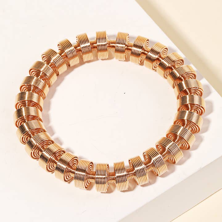 Metallic Spiral Bangle Bracelet for wholesale by Anarchy Street