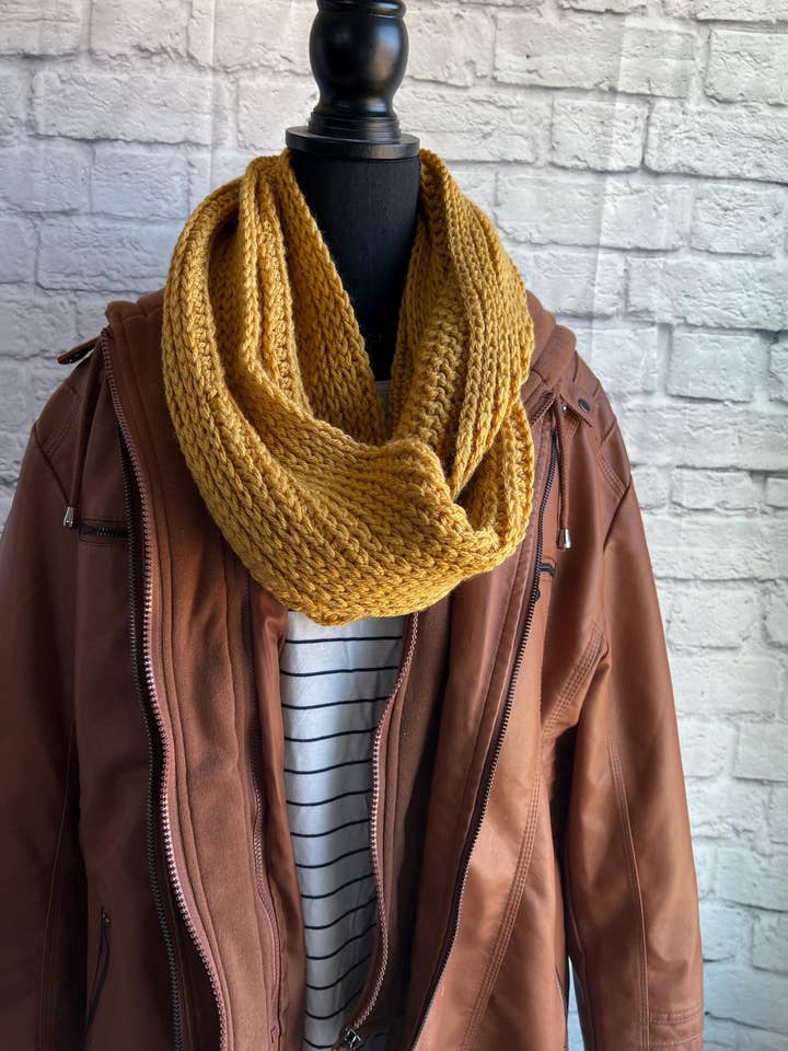 Cachecóis Infinitos de Malha Clássicos e Canelados para Mulheres por atacado de Willow And The Wolf Co