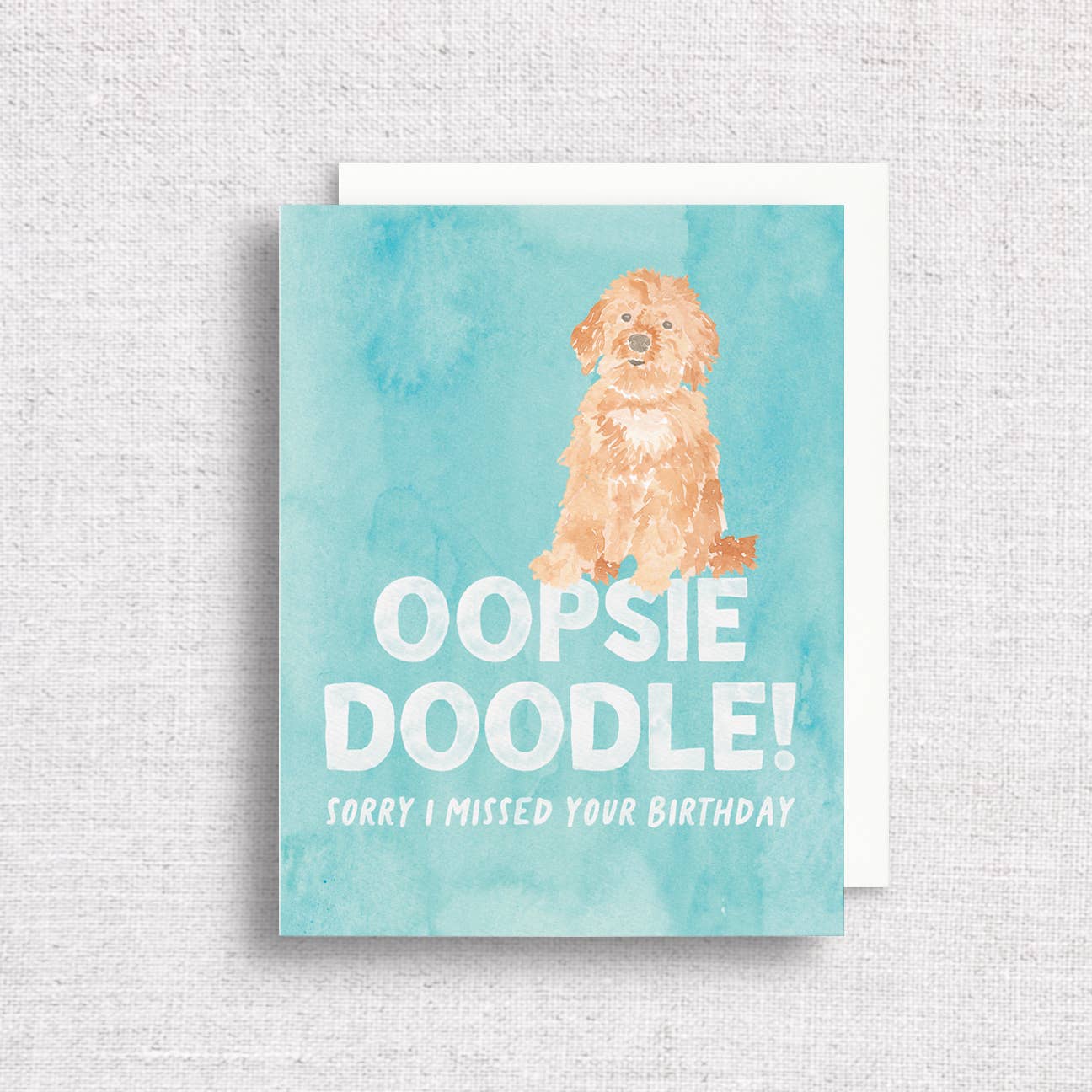 Gert & Co - Wholesale Birthday Card - Belated Birthday Goldendoodle Greeting Card | Oopsie Doodle1