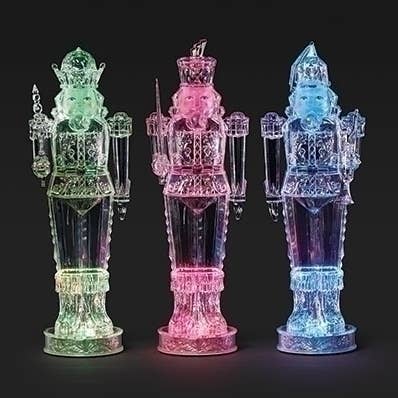 Musical Lighted Nutcracker Clear Soldiers; 3 Assorted for wholesale by Roman