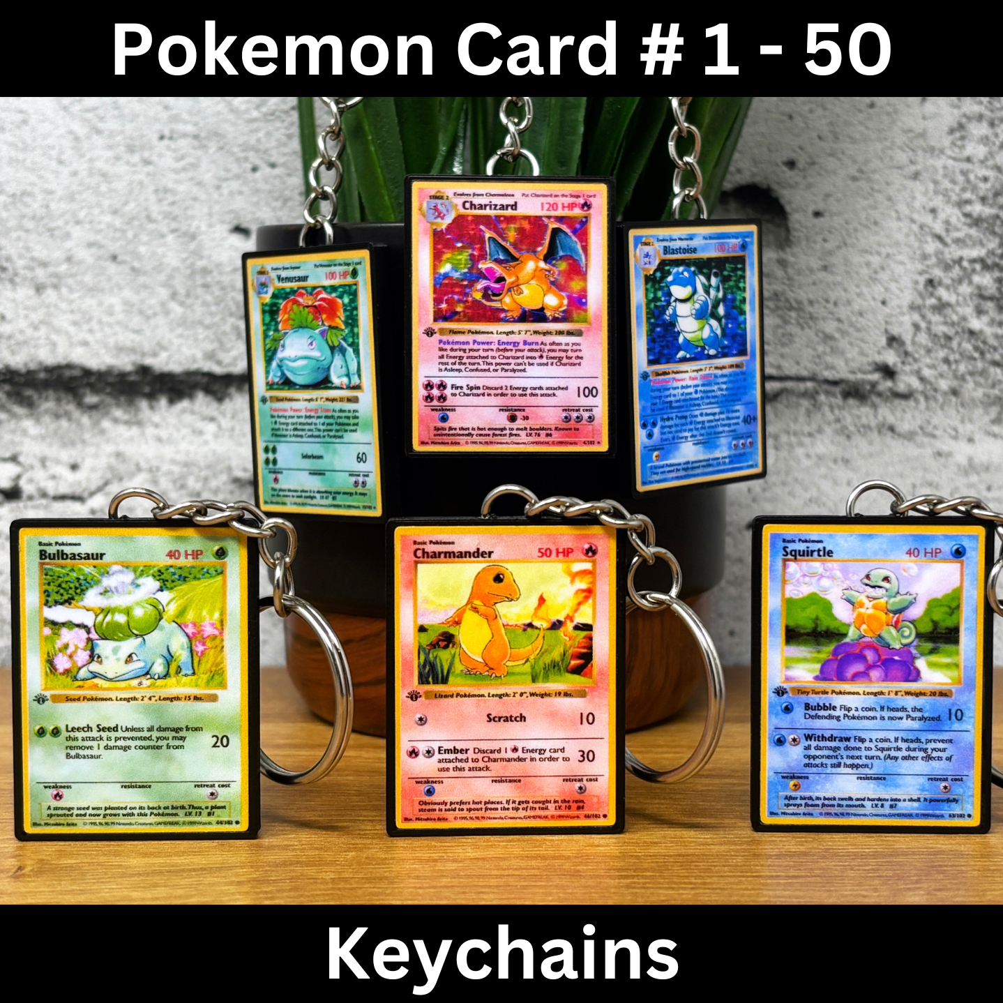 BitsyLabs – wholesale Nyckelring - Unisex – Pokemon-kortnyckelringar (1-50)0