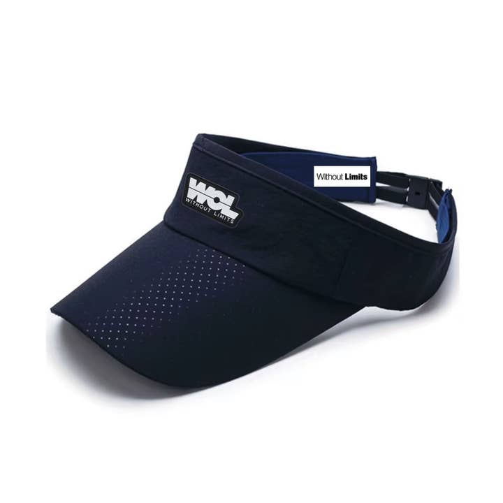 Breathable Lightweight Mesh Visor w/ PVC Rubber Patch for wholesale by Runners Essentials by Without Limits