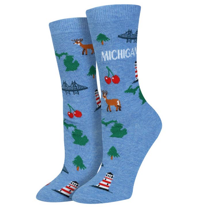 Ladies Michigan Destination Socks for wholesale by Sock Harbor / Bigfoot Sock Co.