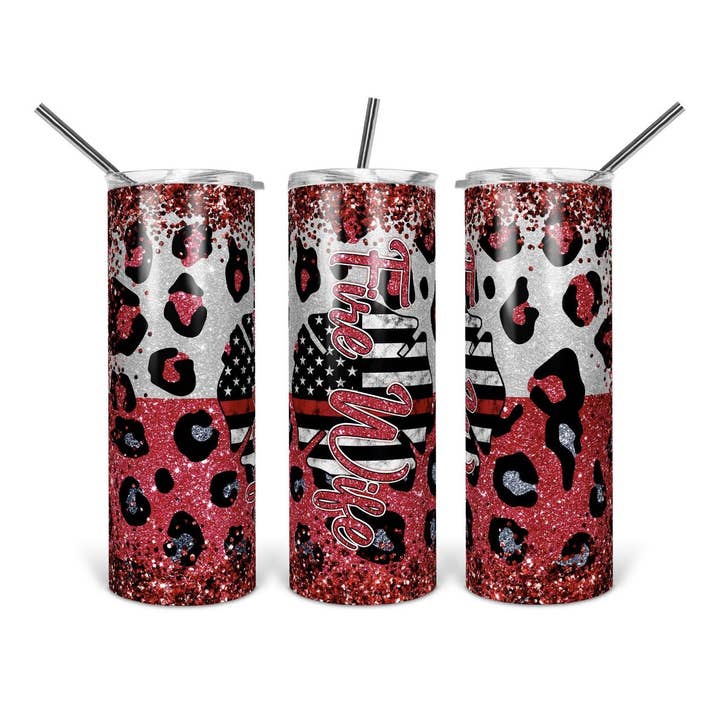 Cheetah Fire Wife Becher für den Großhandel von Totally Tumblers LLC