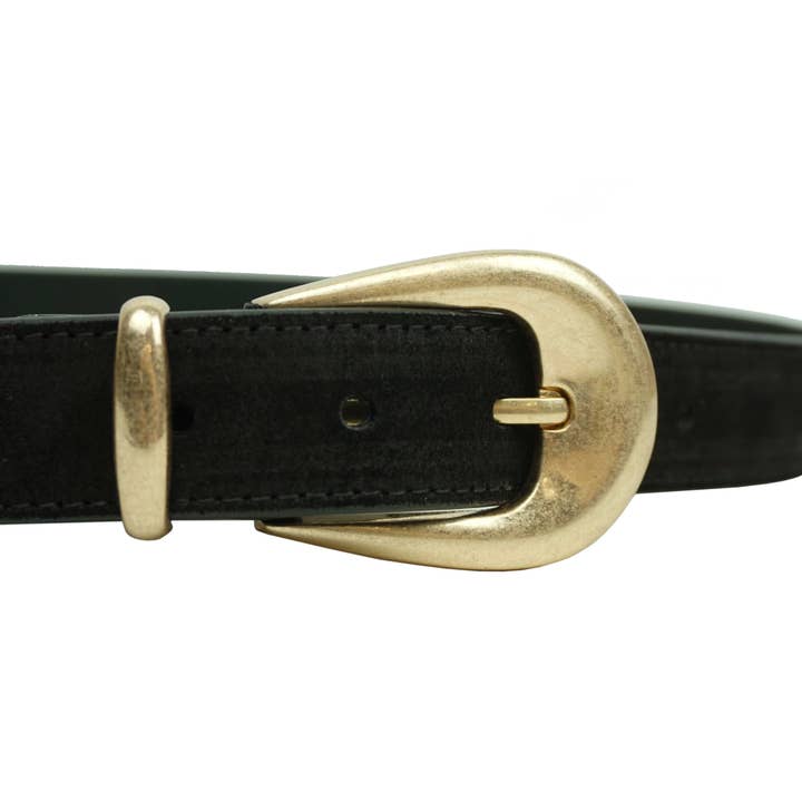 Anais - Wholesale Belt - Women's - Leather belt with gold buckle CT39591
