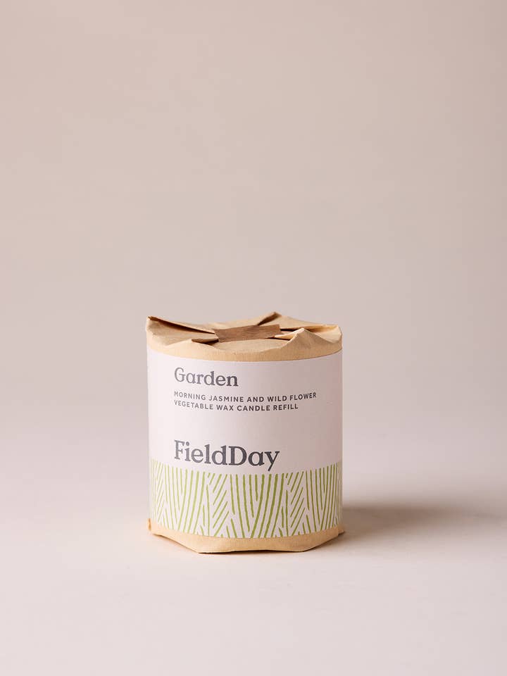 Recarga clásica de vela de cera vegetal Garden en recipiente de cerámica para venta al por mayor de FieldDay Ireland