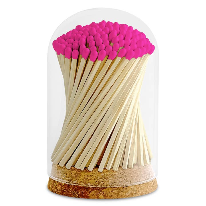 Thankful Greetings - Wholesale Matches - 4" Matches in Premium Glass Cloche - Color of Your Choice9