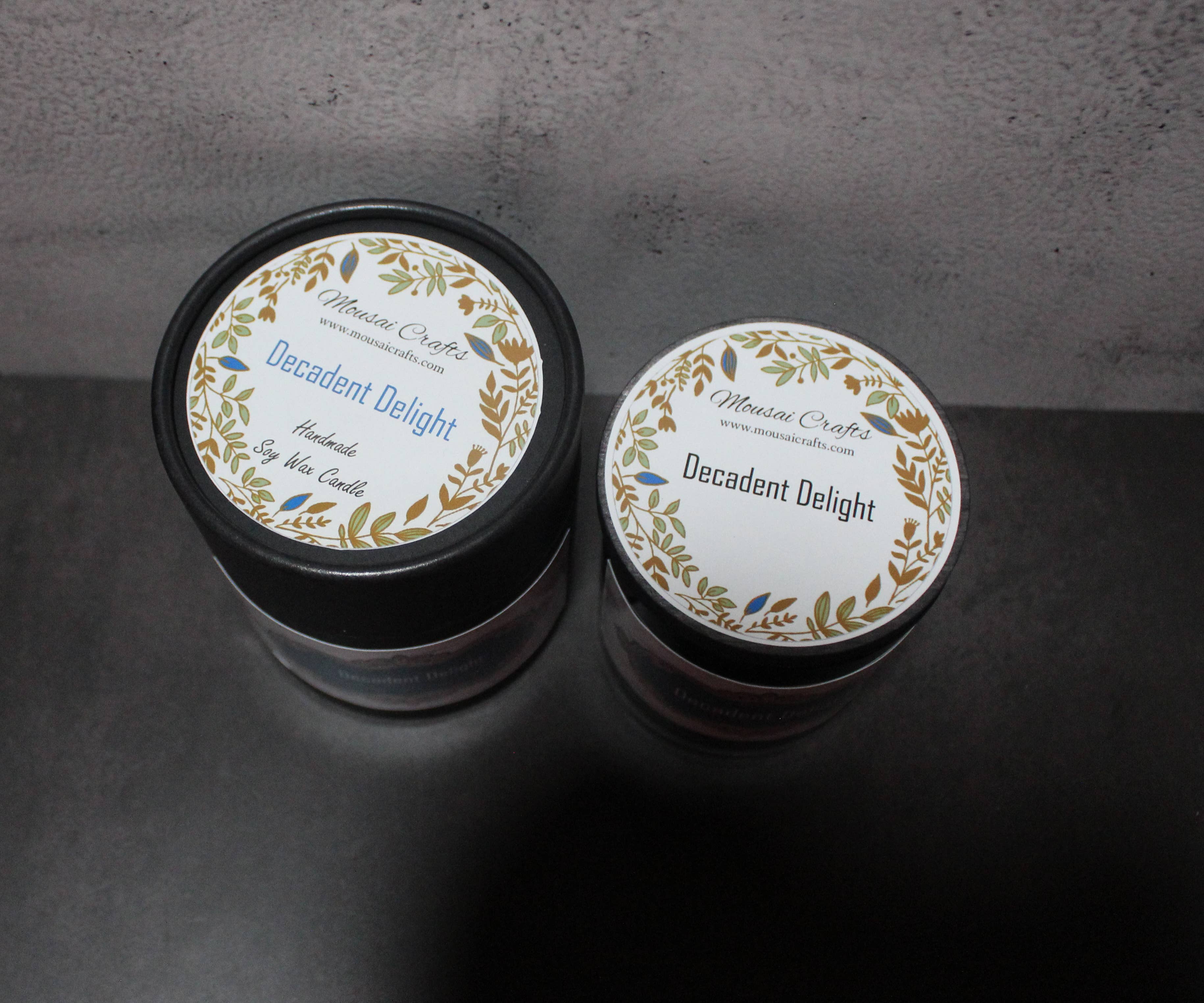 Mousai Crafts - Wholesale Jar/Filled Candle - Decadent Delight 8.5oz Soy Wax Candle8