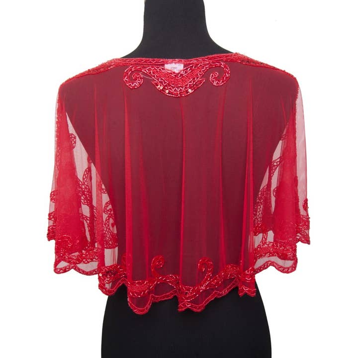 Western Fashion - Wholesale Cape - Women's - 8906 - Beaded Flapper Cape22