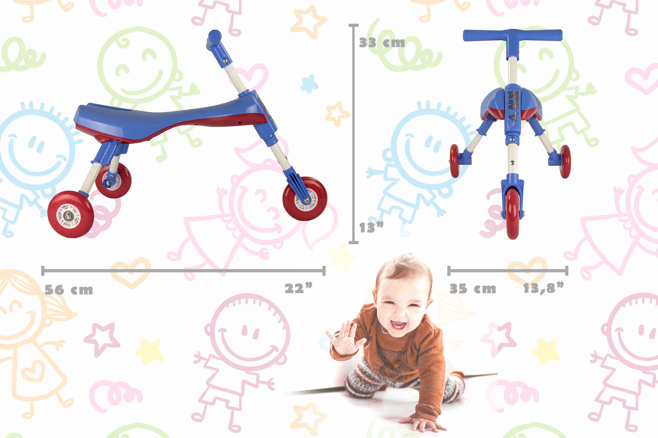 Airel - Wholesale Bike/Scooter - Kids - Airel Tricycle Without Pedals From 1 To 3 Years Old13