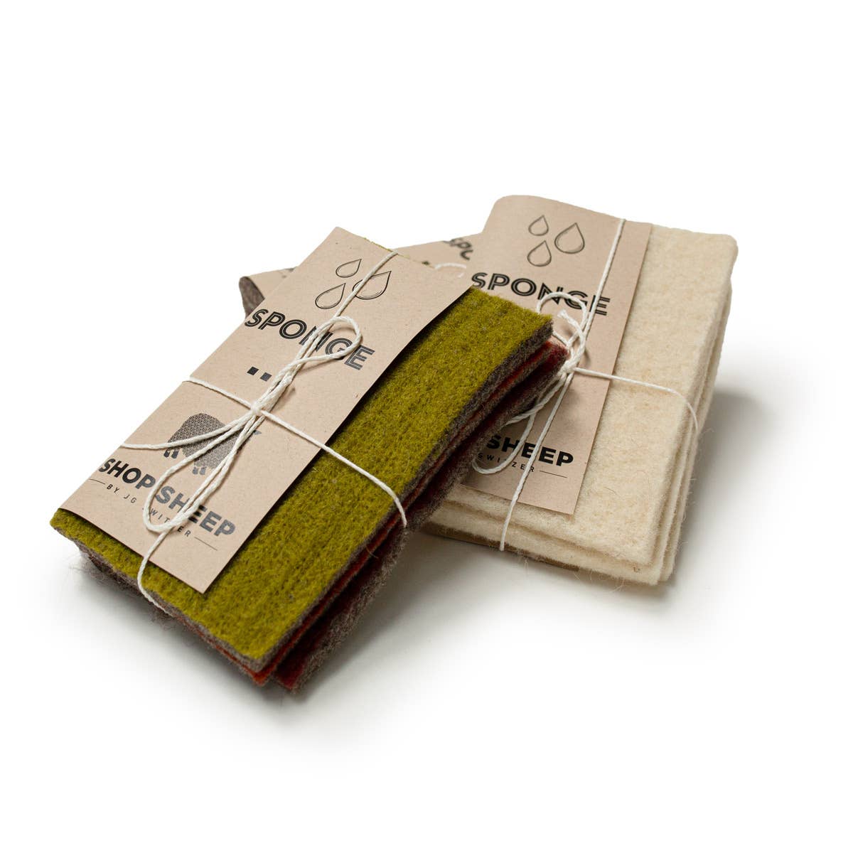 SHOP SHEEP by JG SWITZER – Großhandel Küchenhandtuch – Geschirrschwamm aus gefilzter Wolle, 3er-Pack, Garden Colors3