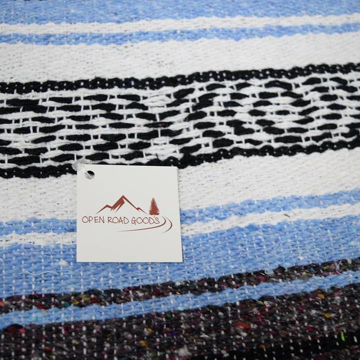 West Path - Vendita all'ingrosso Plaid - Coperta falsa messicana azzurra1