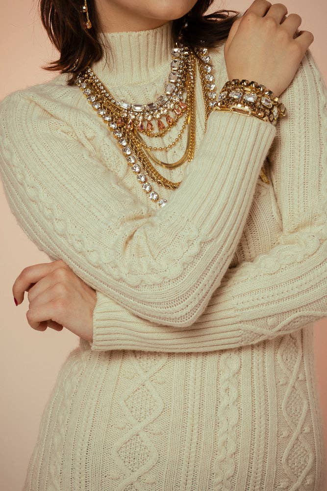 TOVA - Wholesale Link & Chain Bracelet - Monique Bracelet in Clear3