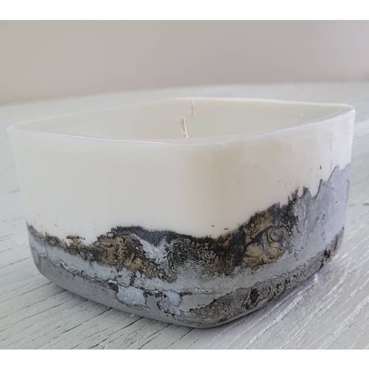 Manifestation Candles - Wholesale Jar/filled candle - Squround Concrete Candles