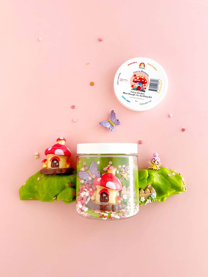 Fairy Garden Mini Dough-To-Go for wholesale by Earth Grown KidDoughs (KidDoughs by EGKD)