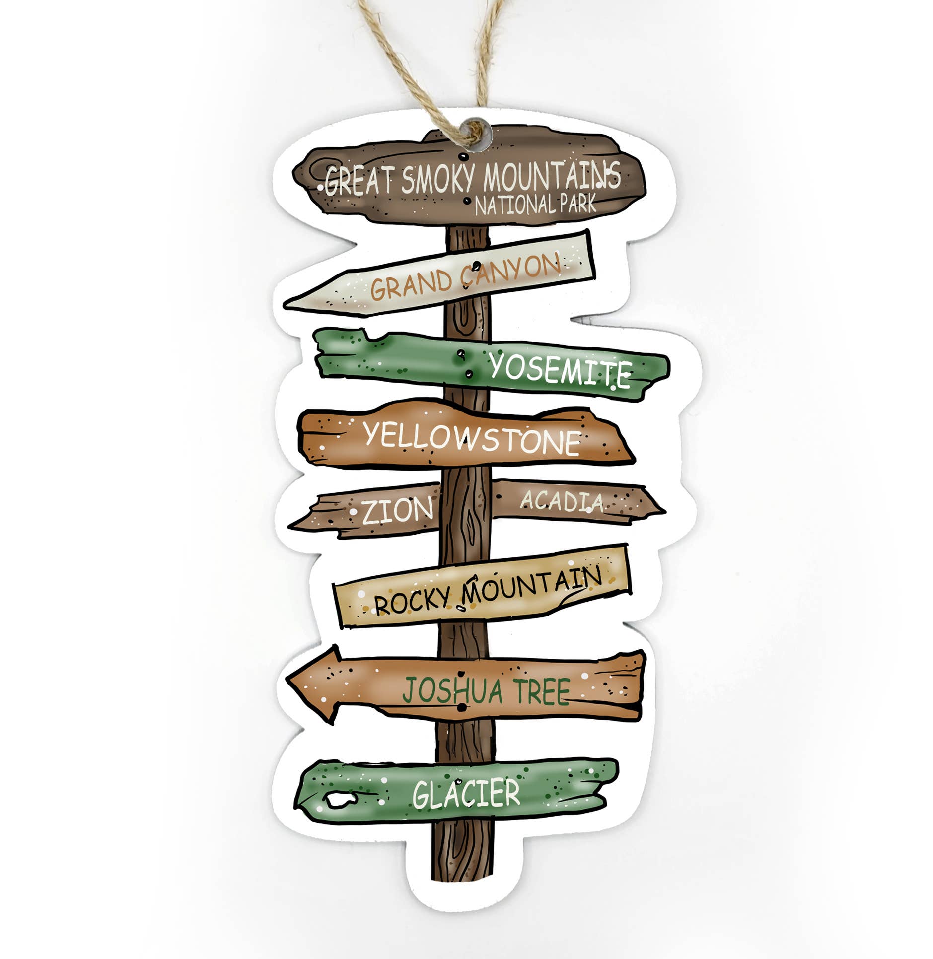 Map Mom - Wholesale Ornament - Wood Ornament- Driftwood Sign CUSTOM Locations2