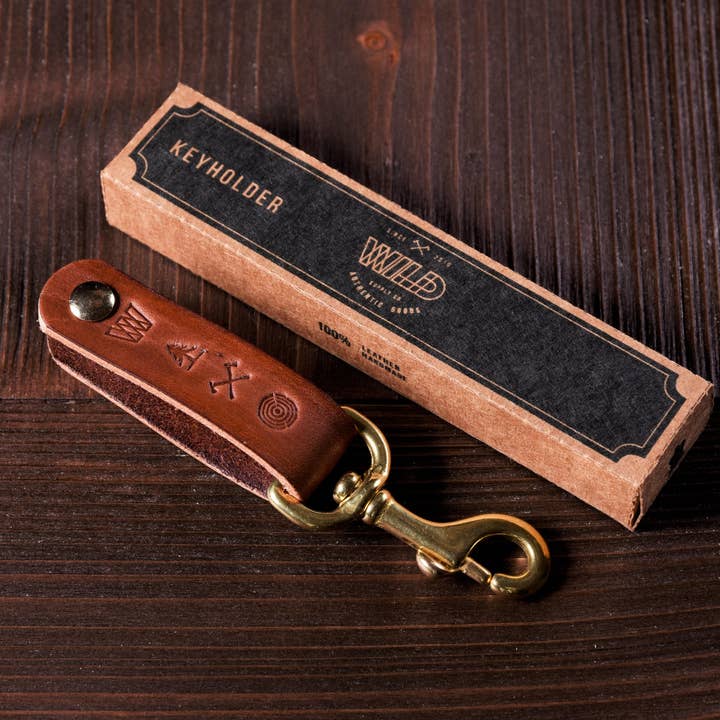 Wild Handcrafted-Goods - Wholesale Keychain - Unisex - Leather Key Case - Brown2