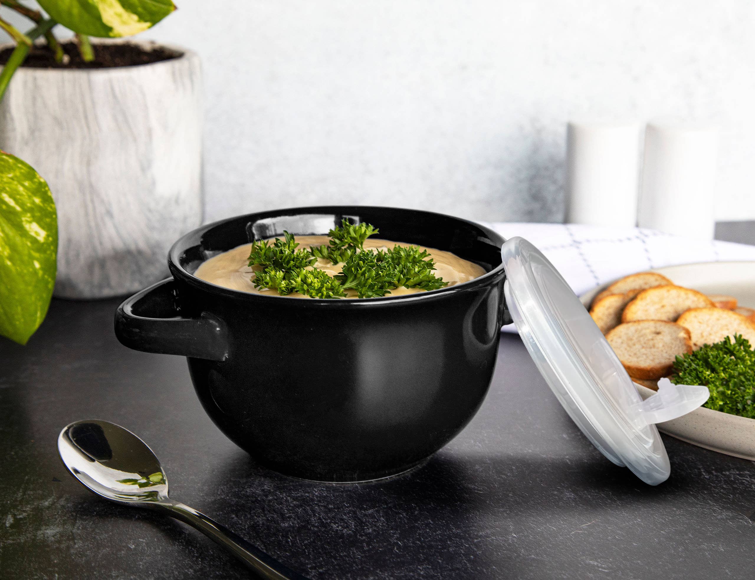 Kook - Wholesale Serve Bowl - Kook Ceramic Soup Crocks, 18 oz, Set of 423