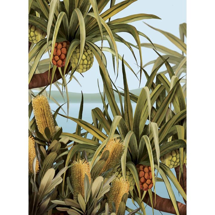 ”Amaroo"1 | Noosa Tea Tree Bay Oinramat konsttryck - porträtt för wholesale av Banksia Blue Studio