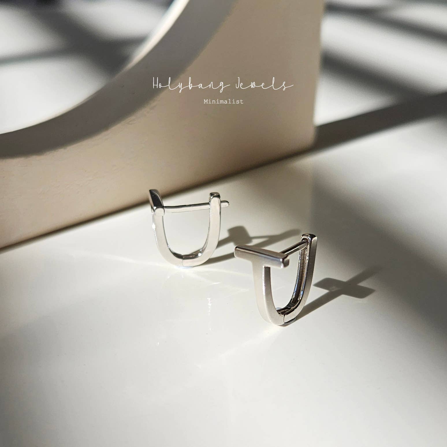 HolyBang Jewels - Wholesale Hoop Earrings - MINIMALIST T BAR HOOP EARRINGS - E-H100295