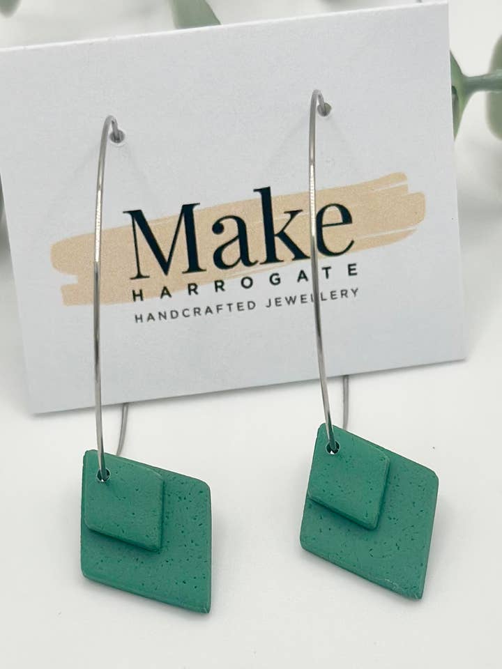 Kärnkollektionen - Sommarteal - Dubbel Diamant Hoop för wholesale av Make Harrogate