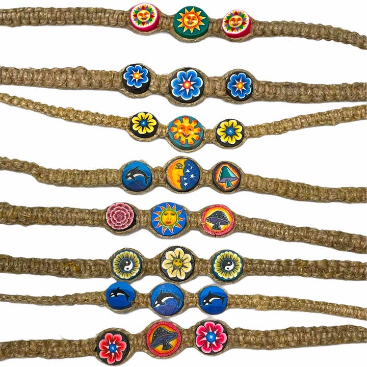 cutandcropped - Wholesale Choker/Collar - 20 Summer Macrame Random Hemp Chokers