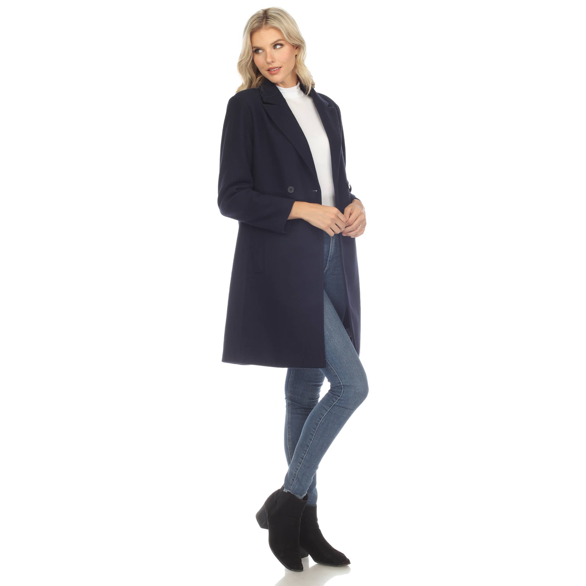 WHITE MARK - Vente Manteau – femme - Manteau Walker classique pour femmes10