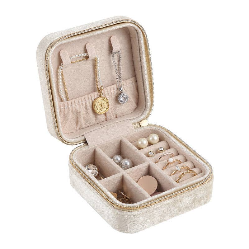 alberalkirk – Organizador/caixa de joias por atacado – Estojo Compacto para Joias com Interior Aveludado em Pele Sintética S5P4551