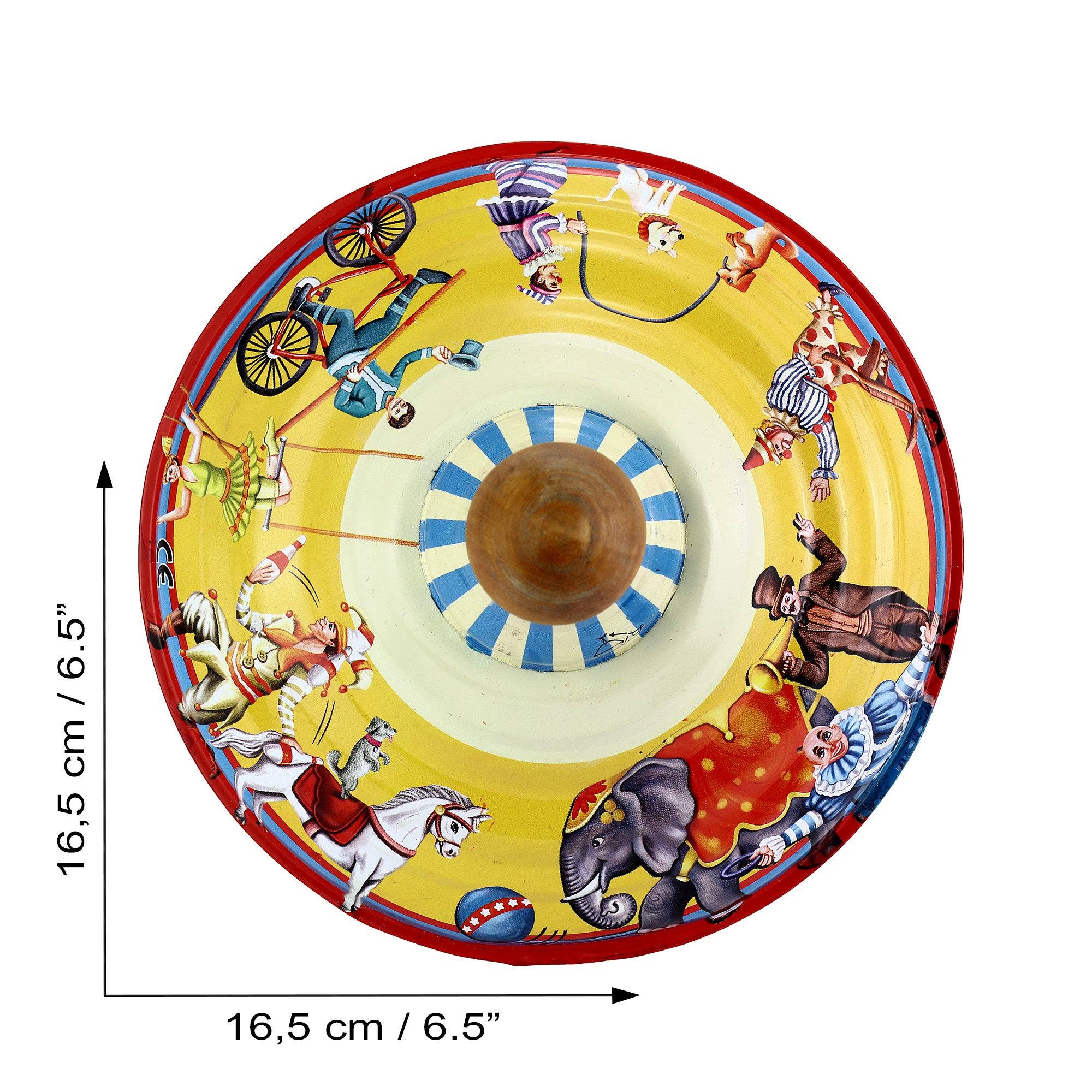 Tribal Trade GmbH - Wholesale Decorative Figurine - Tin toy gyro hum gyro pump gyro large yellow4