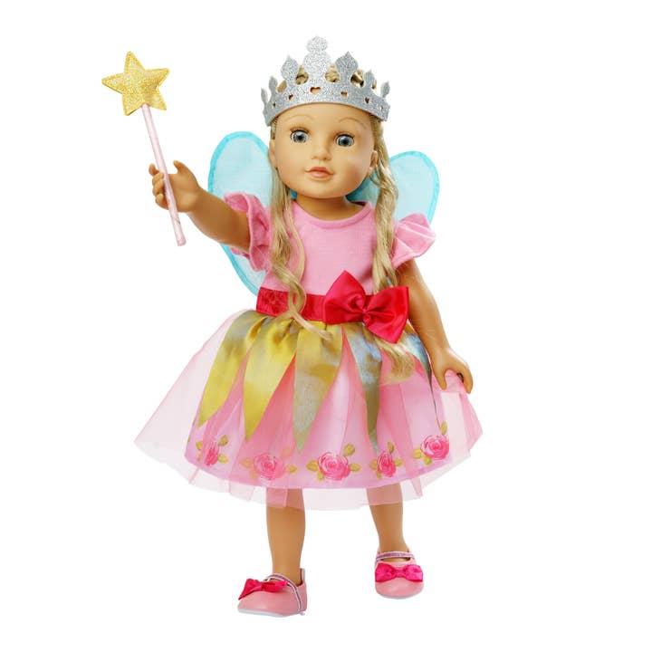 Heless – Großhandel Puppenbekleidung – Kinder – Kleid "Prinzessin Lillifee" mit pinker Schleife, 28-35 cm
