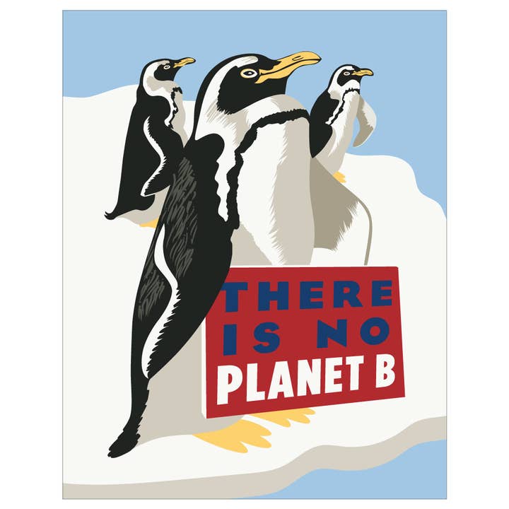 2.5'' x 3.5'' There Is No Planet B Penguins Magnet for wholesale by Fridgedoor