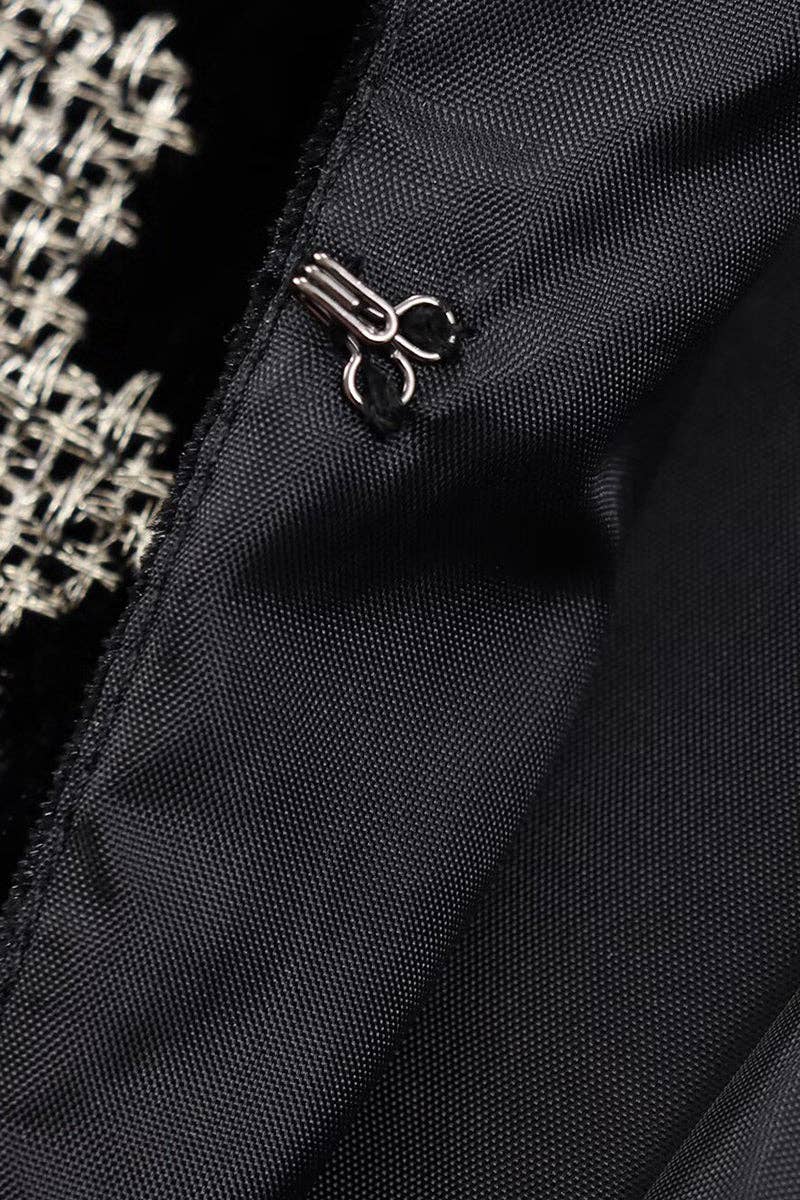 BLACK Patterned Open-Front Shacket for wholesale on Faire8