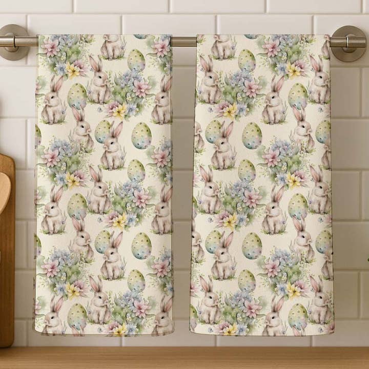 Vintage_Bunnies Baumwoll-Küchentücher für den Großhandel von Potter's Printing