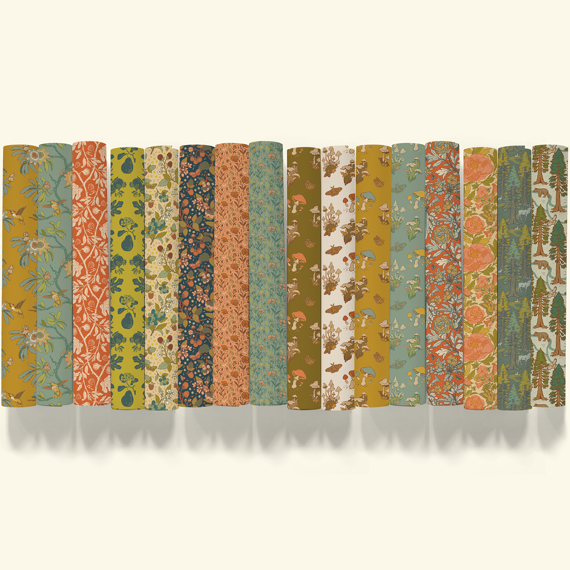 Mustard Beetle - Wholesale Flat Wrap - Gift Wrap: Peonies6