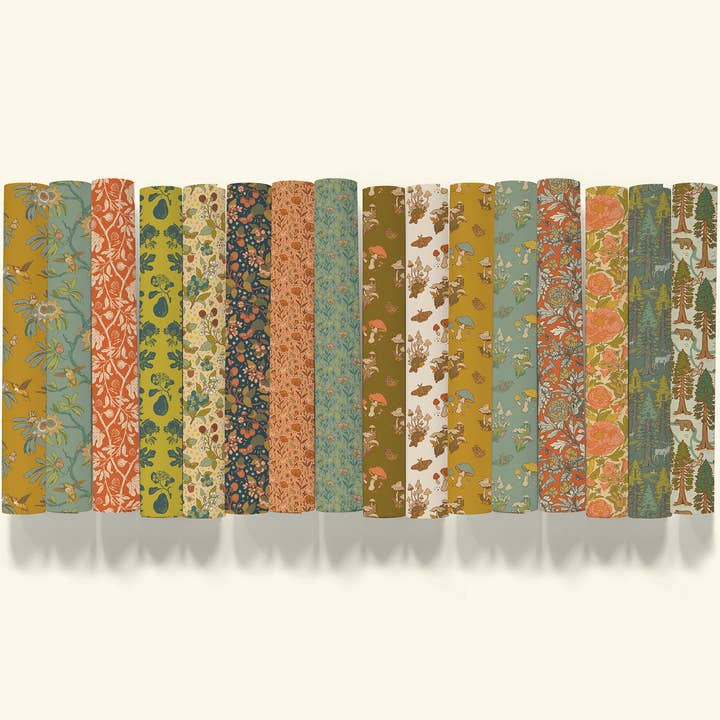 Mustard Beetle - Wholesale Flat Wrap - Gift Wrap: Peonies6