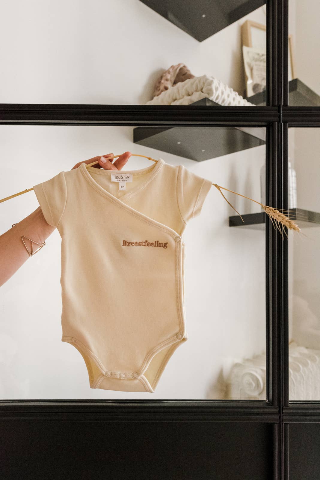 Baby Body Breastfeeding Latte in organic cotton for wholesale on Faire4