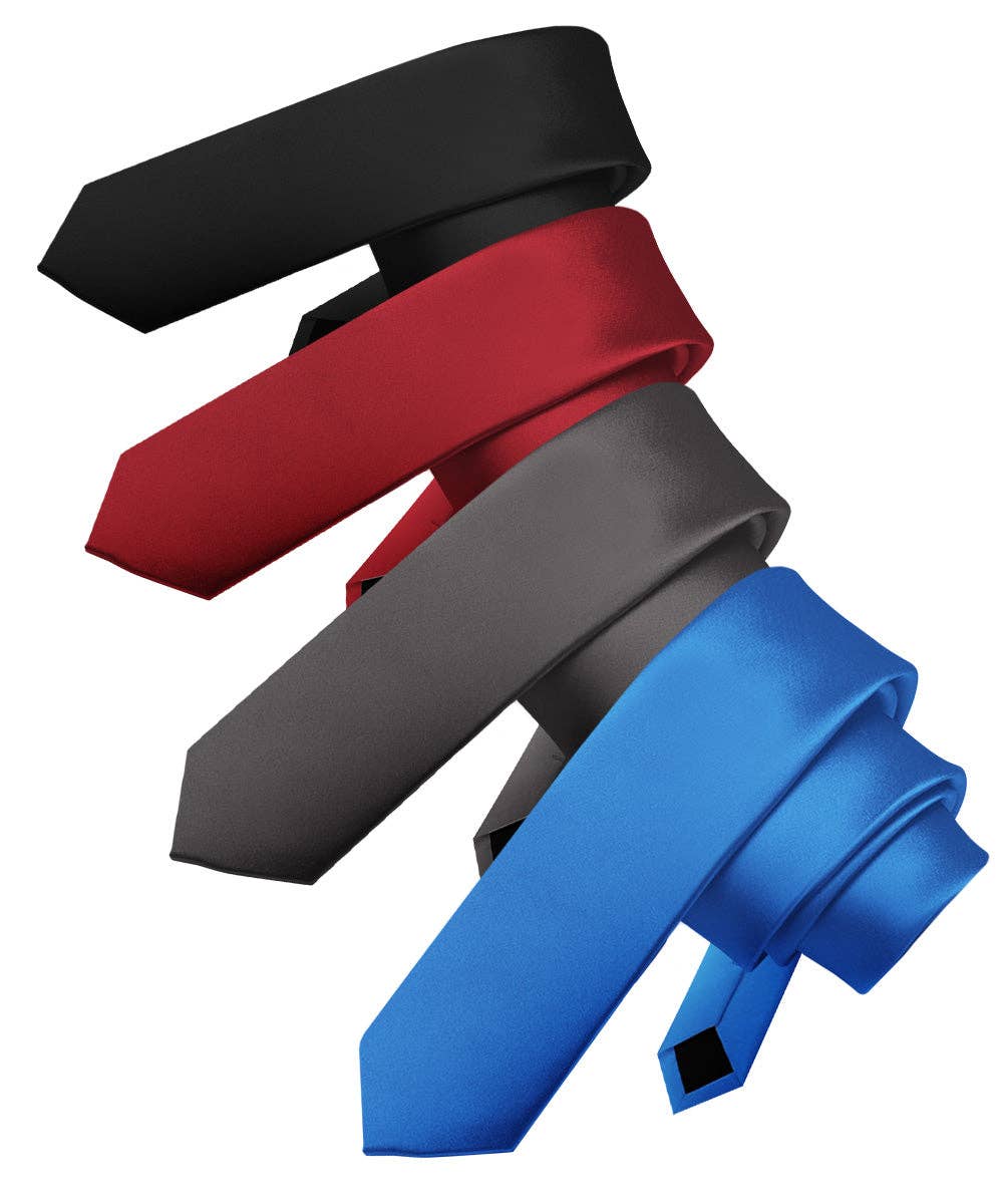 Dubal Brothers - Vente Cravate – homme - Cravate fine unie (4 paquets) par Vittorio Farina77