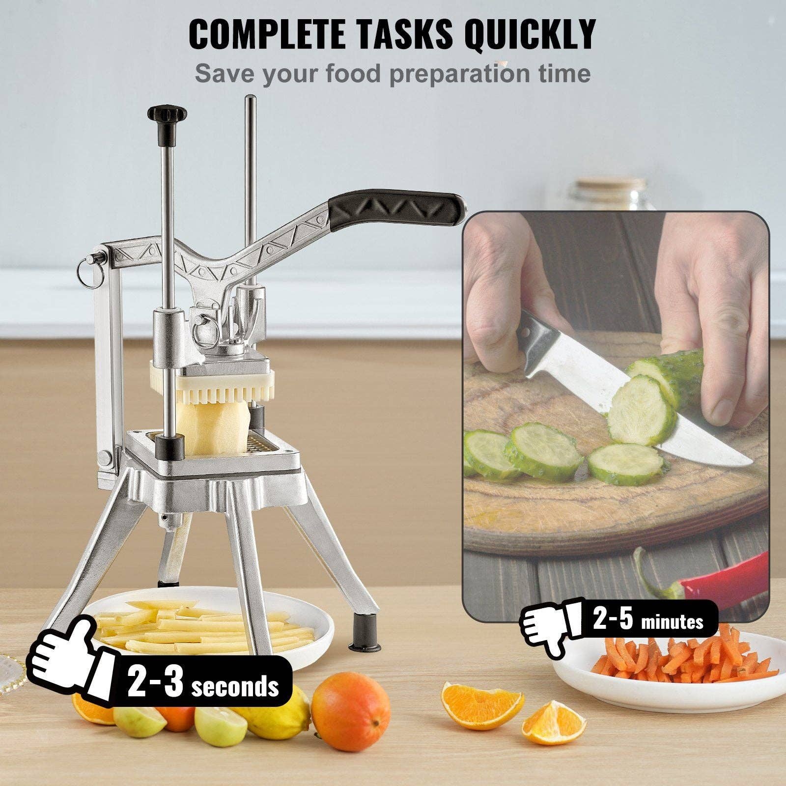 Hard Rock Health Stores - Wholesale Kitchen Tool/Gadget - Commercial Chopper Commercial Vegetable Chopper with 4 Blades Fruits Dicer3