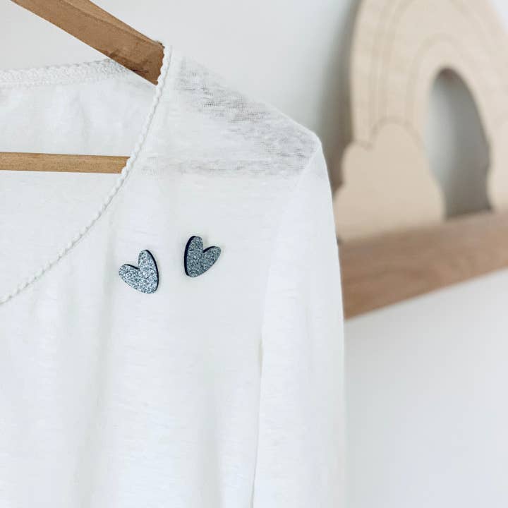 Les Petites Hirondelles - Wholesale Brooch - Glitter pin's - Heart to share9