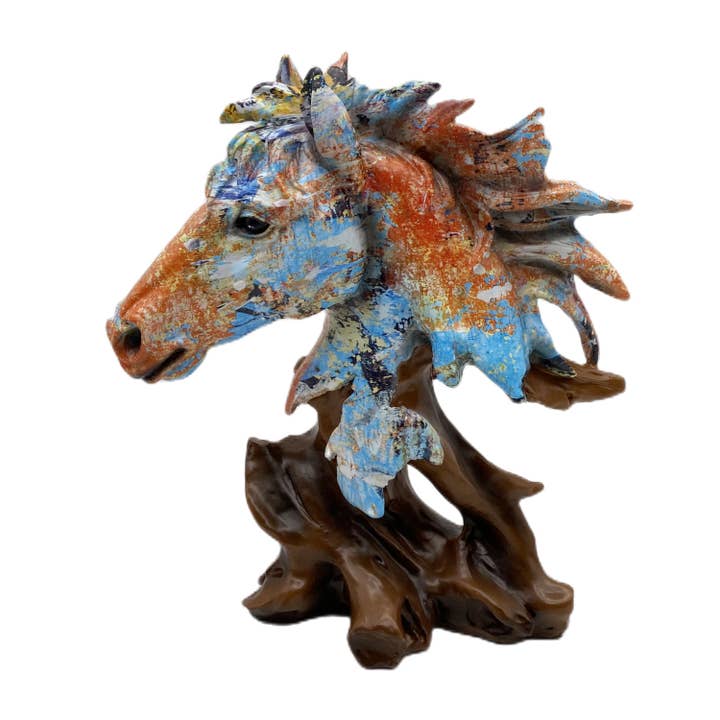Resin Craft Mustang Horse Head Table Top for wholesale by Supreme Housewares
