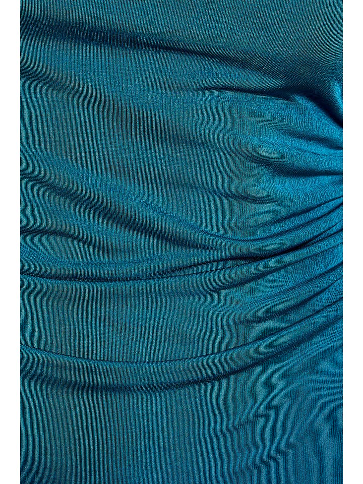 GILLI - Wholesale Dress - Women's - LONG SLEEVE MOCK NECK SIDE SHIRRING MIDI DRESS4