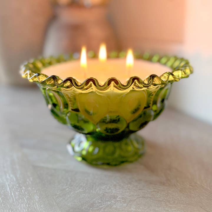 Moon & Stars Grand Candle Bowl for wholesale by True Vintage Candle