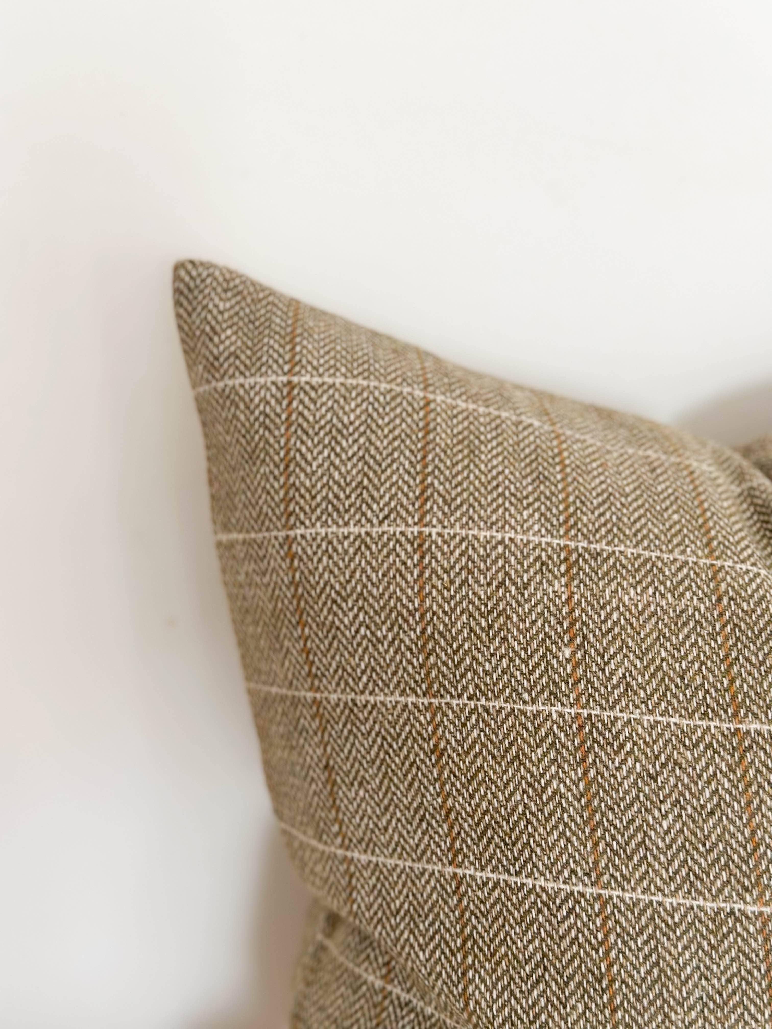 Ellenvale Trade - Wholesale Chair cushion - Betty Wool Blend Cushion Cover  45x45 - Olive Green2