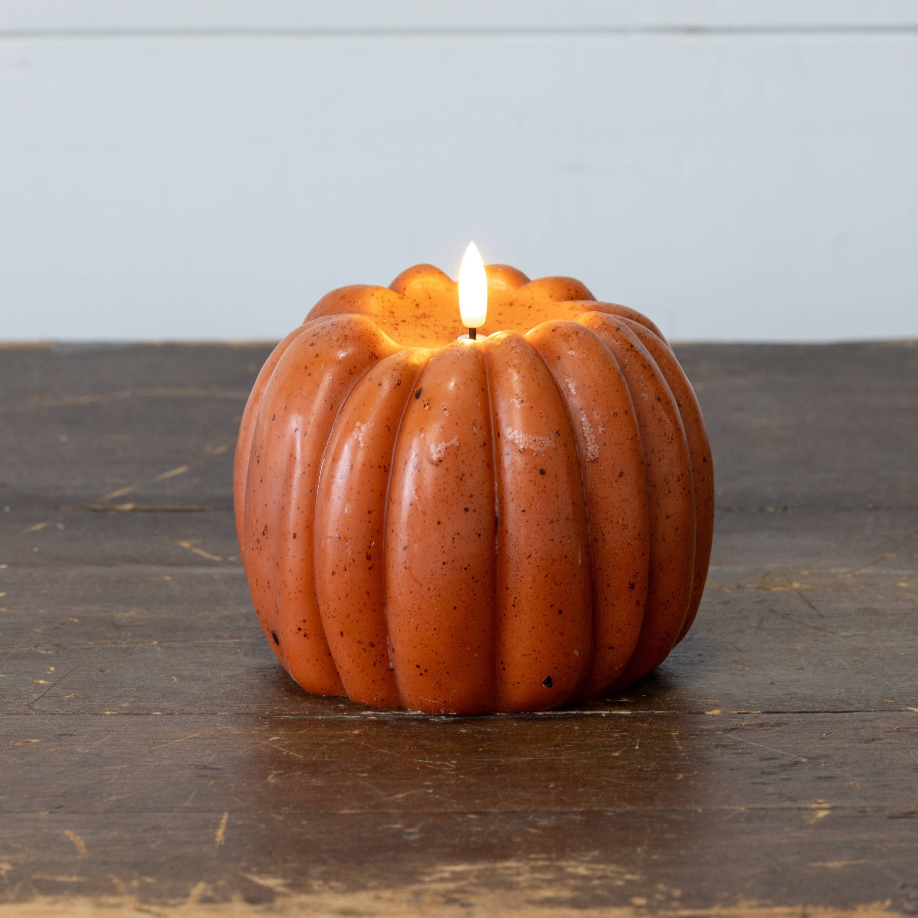 Ragon House - Wholesale Flameless Candle - 5" ORANGE 3D FLAME PUMPKIN CANDLE2
