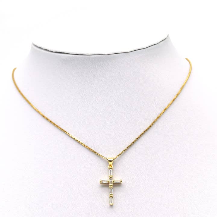 BestBeads&Beyond - Wholesale Individual Charm/Pendant - CZ Cross Charm, Sku#JL94