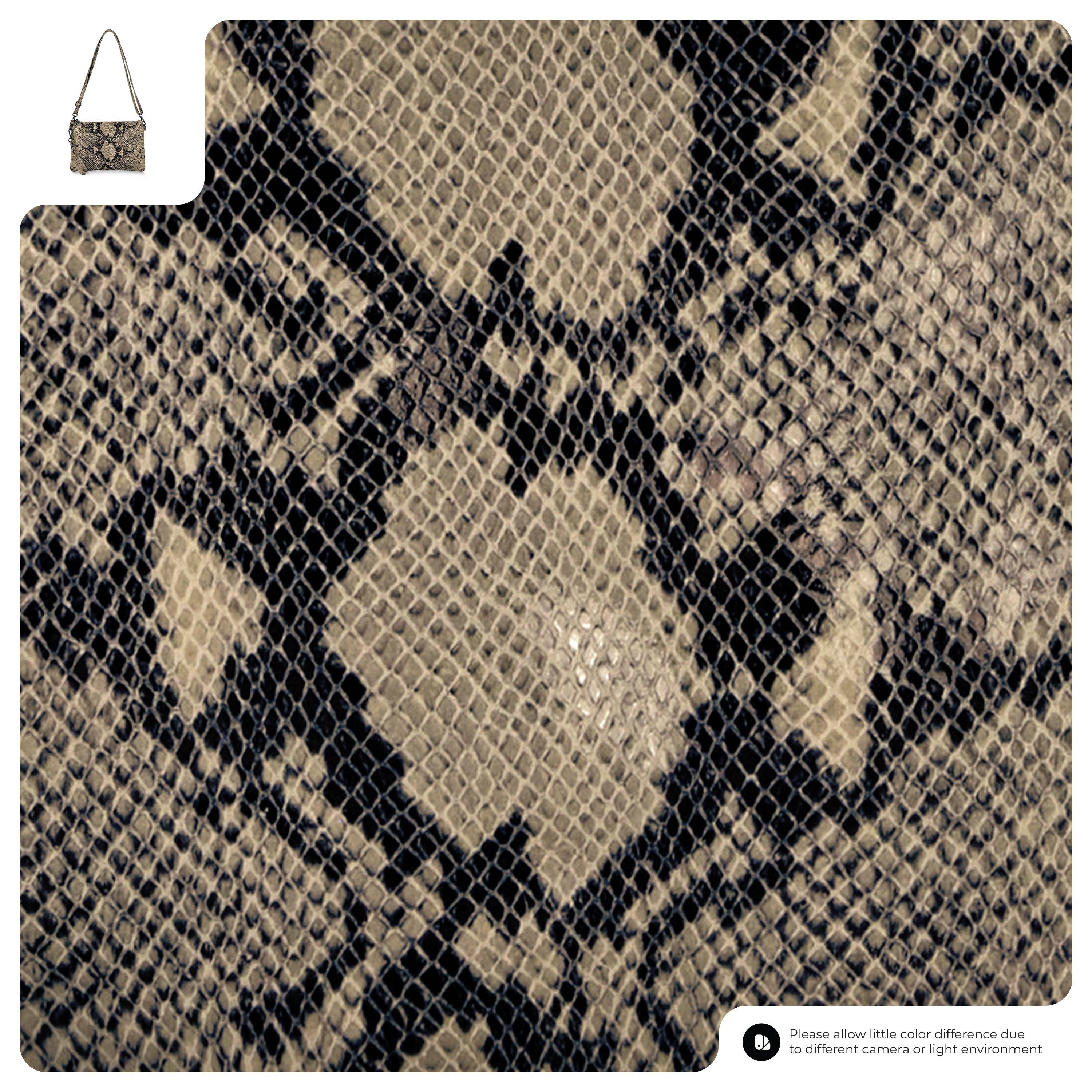 TAKEASY - Wholesale Crossbodytas - Dames - Python-Print Suède Schoudertas11