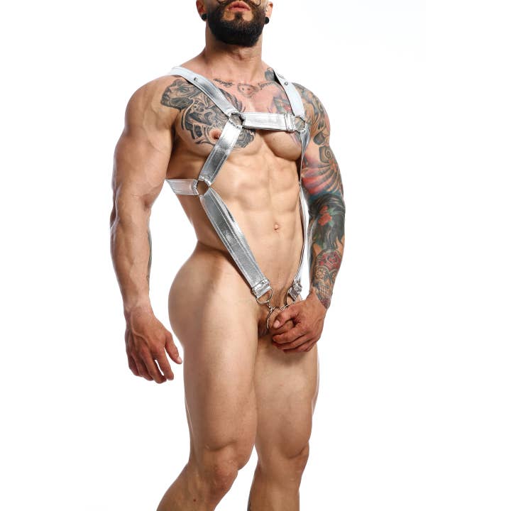Malebasics Underwear - Wholesale Sex Toy - DNGEON Cross Cockring Harness By MOB3