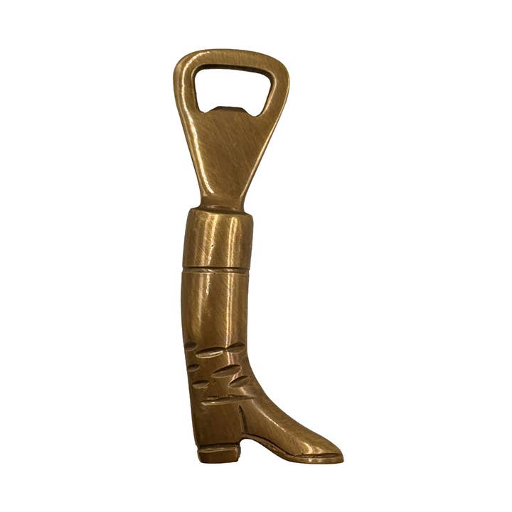 Madison Bay Co. - Historical Home Decor Reproductions - Wholesale Bottle/Wine Opener - Antiqued Brass Equestrian Riding Boot Bottle Opener, 5-1/4”0