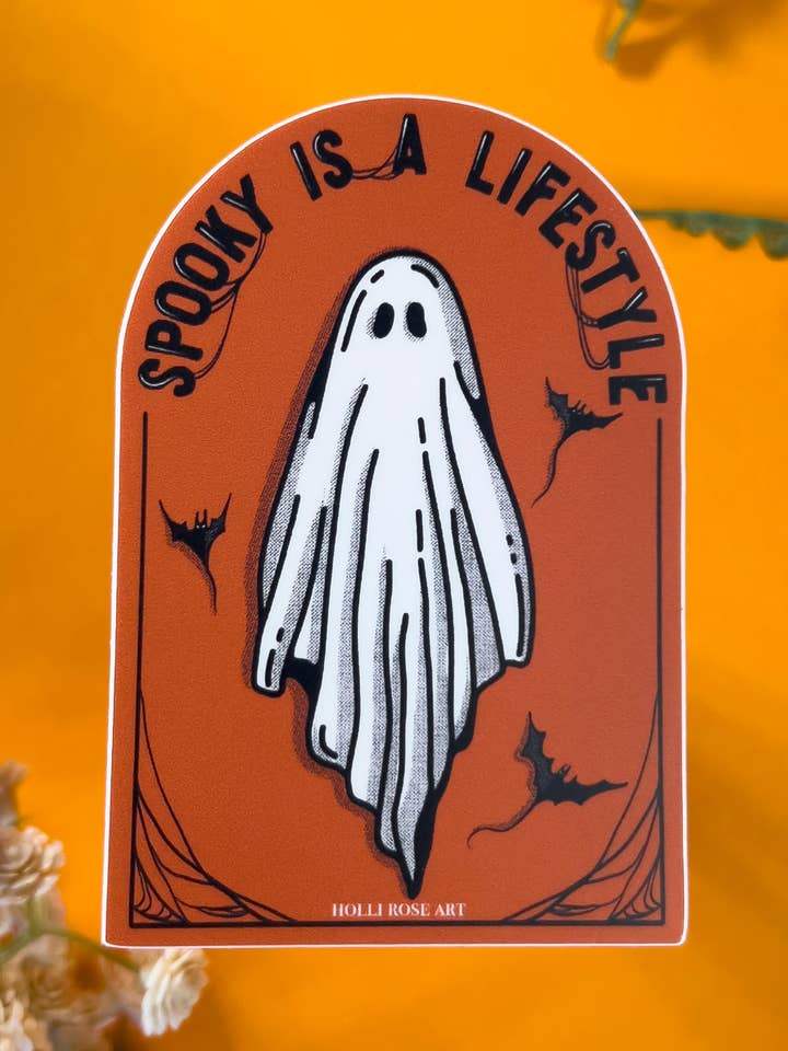 Spooky Is A Lifestyle Sticker for wholesale by Holli Rose Art