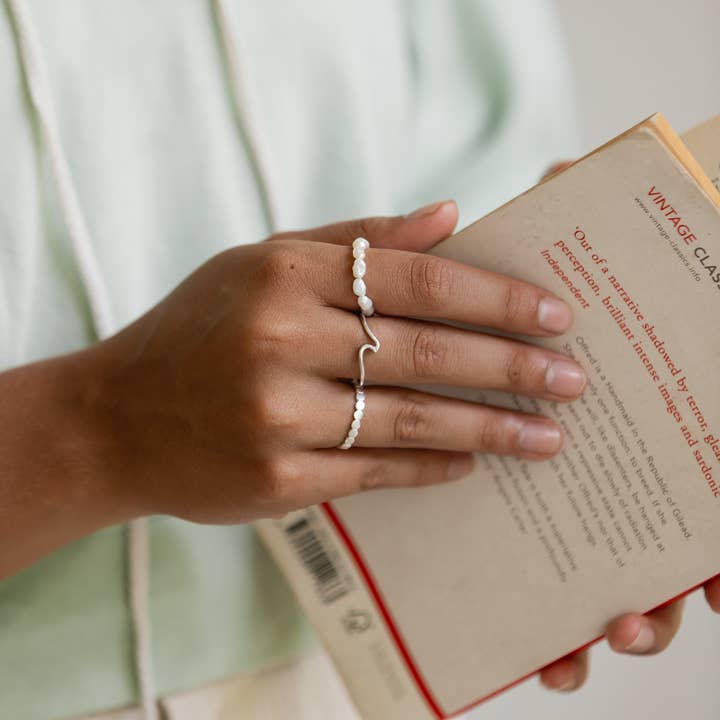 Pineapple Island – wholesale Band/stacked ring – Beaded Stretch Ring2